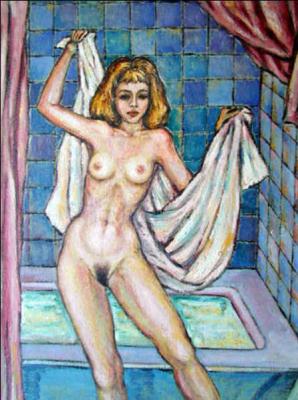 Naked in the bathroom. Kyrskov Svjatoslav