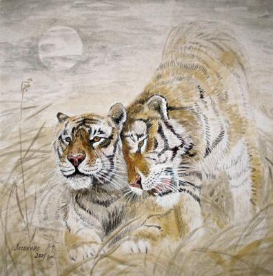 Year of the Tiger, Tiger Night. Lesokhina Lubov