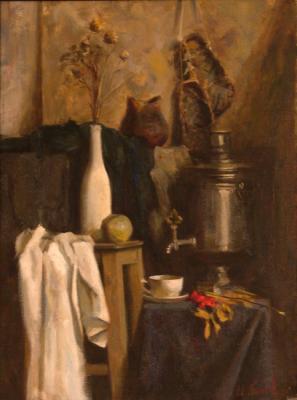 Still-life with a mountain ash. Panov Igor