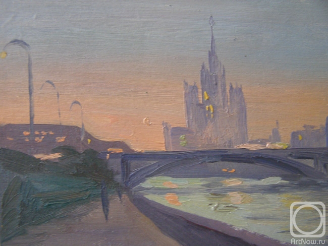Gerasimov Vladimir. Moscow embankment of the Moskva River (old sketches)
