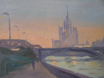 Moscow embankment of the Moskva River (old sketches). Gerasimov Vladimir