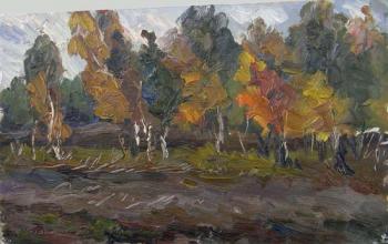 1957. Golden fall. The first art of artist. Fedorenkov Yury