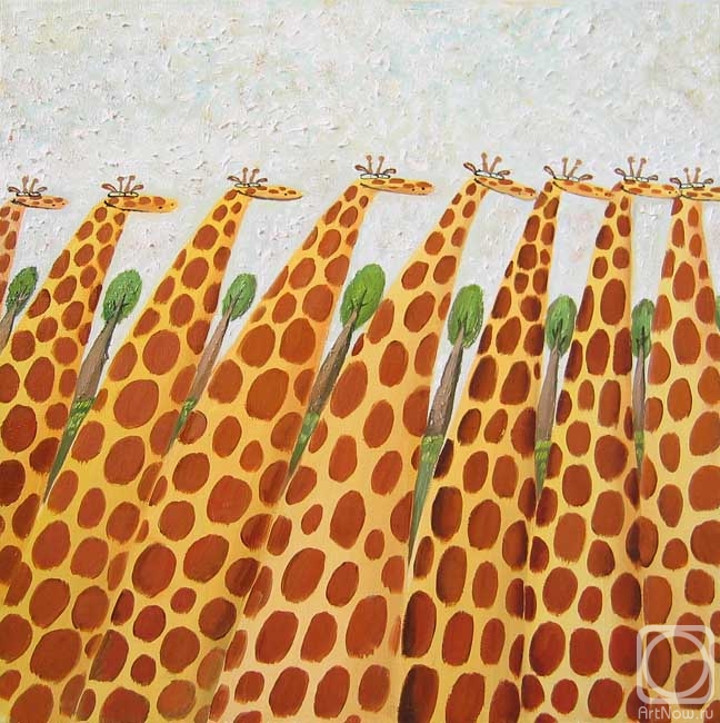 Urbinskiy Roman. Giraffe, tree, giraffe, tree, giraffe, tree and so on five more times