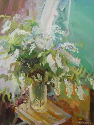 Bird cherry in the workshop