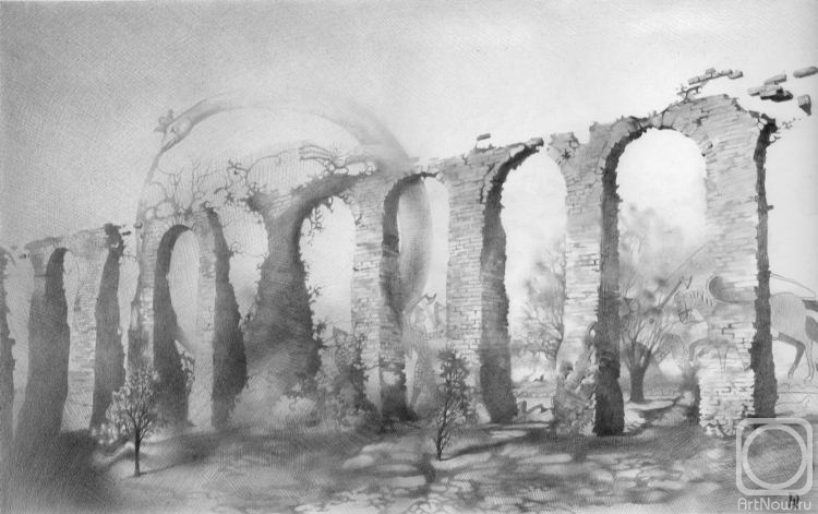 Chernov Denis. Allegory of Time II. Aqueduct, Uroboros
