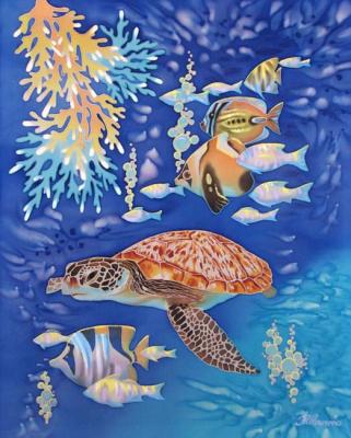 Panel batik "Underwater World". Ivlicheva Tatiana