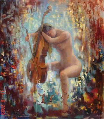 Alone with violoncello (Contrabass). Khachatryan Meruzhan