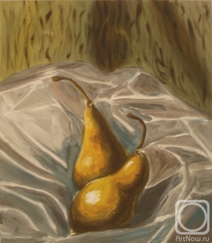 Lukaneva Larissa. Copy 118 (still life with pears on tulle)