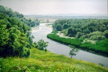 A river goes into the distance