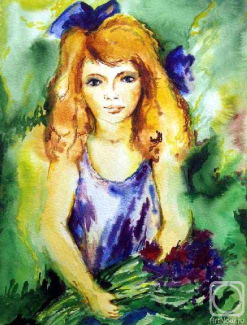 Kyrskov Svjatoslav. Girl with flowers