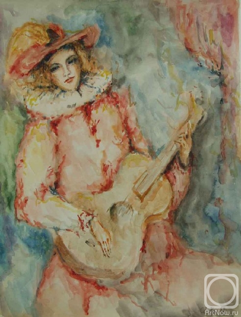 Kyrskov Svjatoslav. Clown with guitar