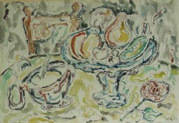 Still life with red rose