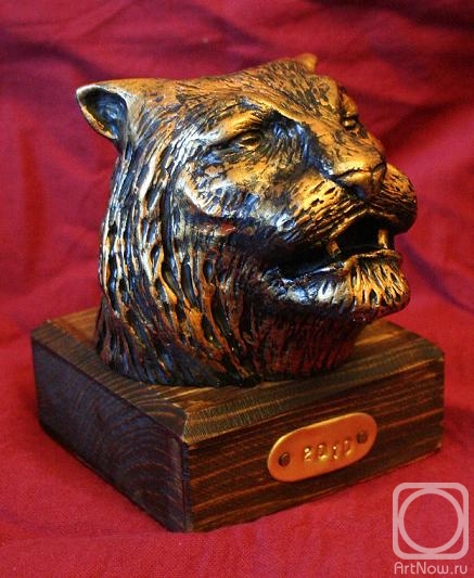 Fokin Aleksander. Sculpture "Tiger Head" (option 2)