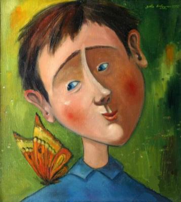 Butterfly and boy