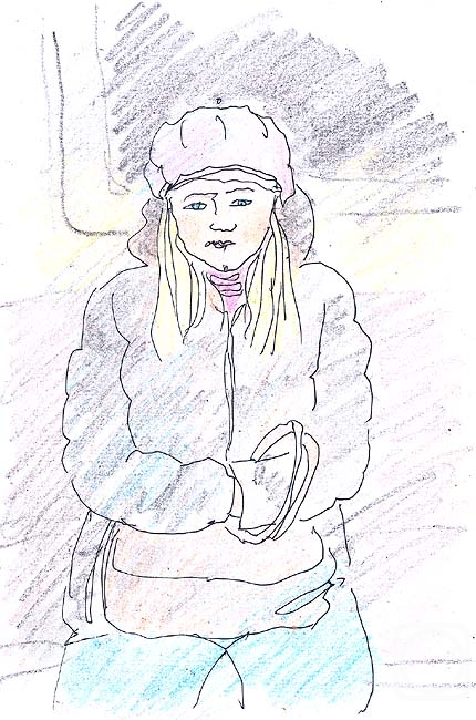 Karaceva Galina. In the subway
