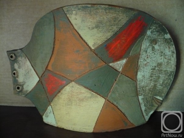 Smurova Eleonora. Decorative ceramic vase "Fish" (No2)