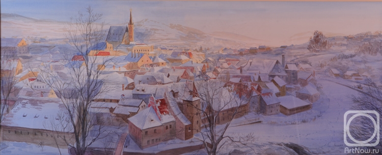 Lesokhina Lubov. Panoramic view of the Czech Krumlov