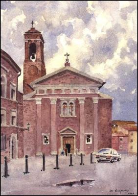 Italy, Rimini. Church of San Giuliano