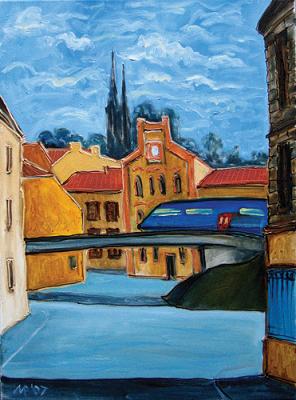 Prague. Railroad bridge