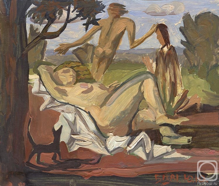 Yudaev-Racei Yuri. Nude in Landscape