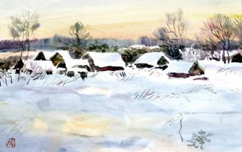 Village in snow Seliger, 99. Chistyakov Yuri
