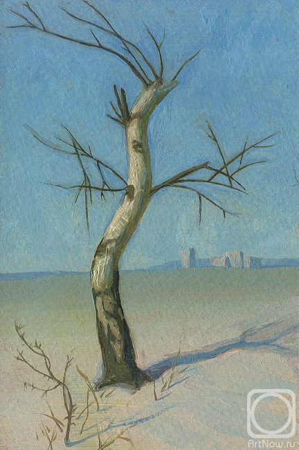 Yudaev-Racei Yuri. The Birch-tree in Field