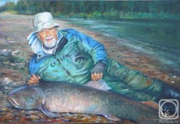 Portrait fisherman. Shurganov Vladislav