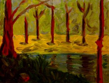 Red tree forest. Gvozdetskaya Irina