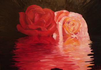 Roses on the water. Semenova Viktoriya