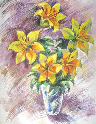 Yellow lilies. Lavrova Elena