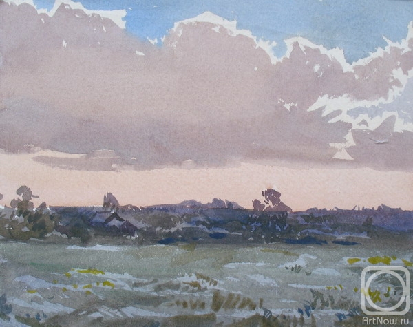 Kiryanova Victoria. Sunset over the field