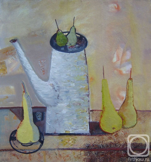 Gorshunova Tatiana. Old coffi pot and peares