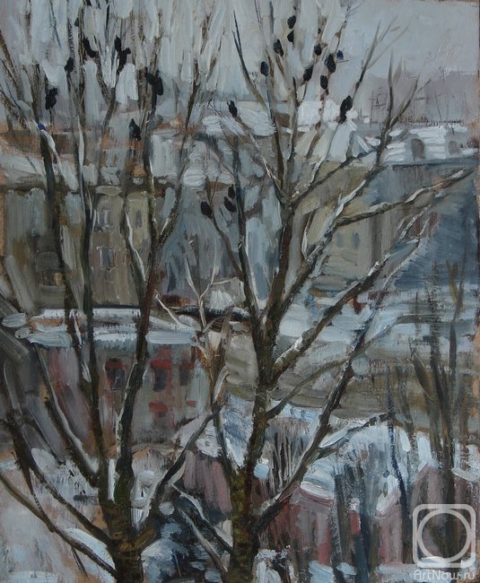 Khvastunova Alla. View from the window. Wet Winter