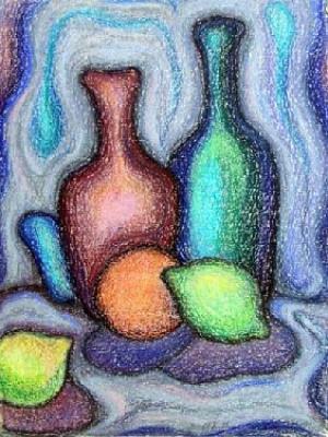 Still life with two lemons