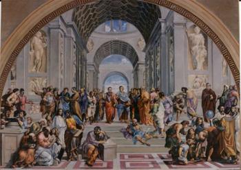 Athenian school. Author's copy from the painting by Raphael (The Athenian School). Zmitrovich Gennady