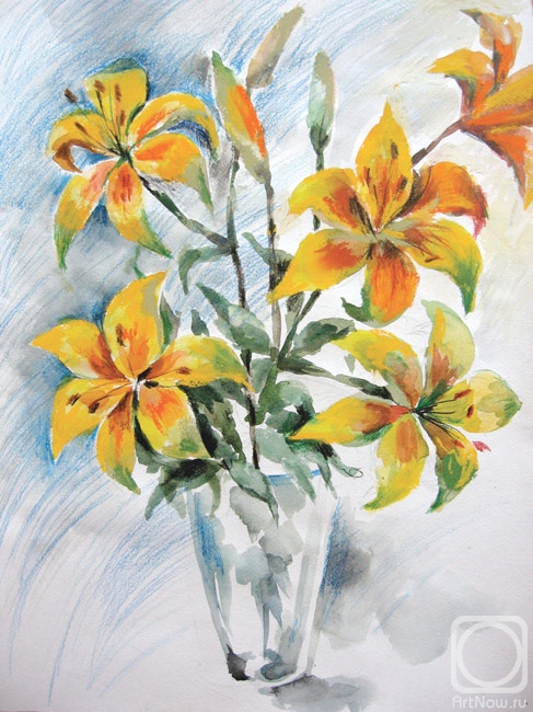 Lavrova Elena. Yellow lilies 1