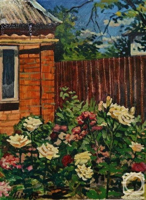 Mihajljukov Nikolay. Grandmother's front garden (etude)