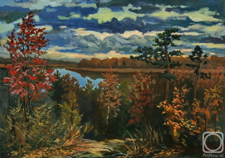 Mihajljukov Nikolay. Autumn evening on Ob (etude)