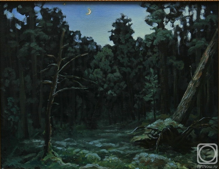 Mihajljukov Nikolay. Twilight in wood. Month and Venus (etude)