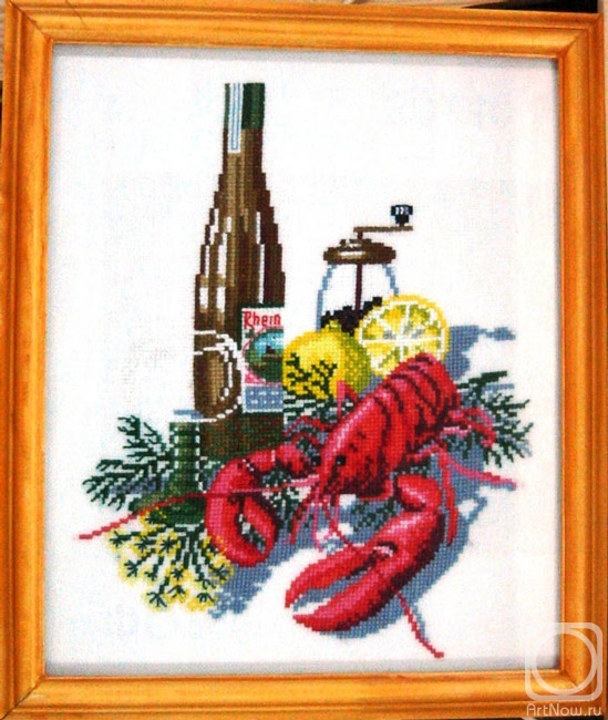 Gvozdetskaya Tatiana. Still life with lobster