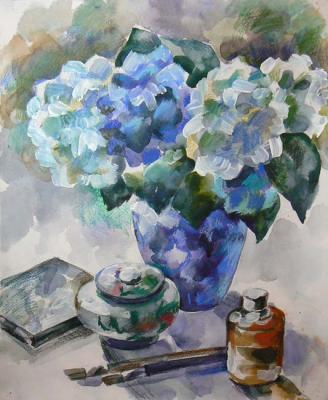 Blue hydrangeas. Lavrova Elena