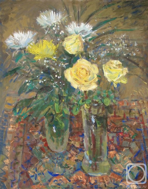 Khvastunova Alla. Bouquets on the carpet