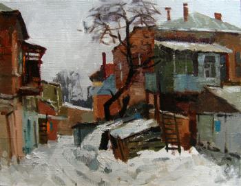 Old Rostov-Town. A Yard in Winter
