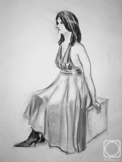 Safronova Nastassiya. Very serious brunette