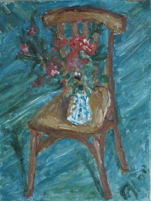 Flowers on a chair