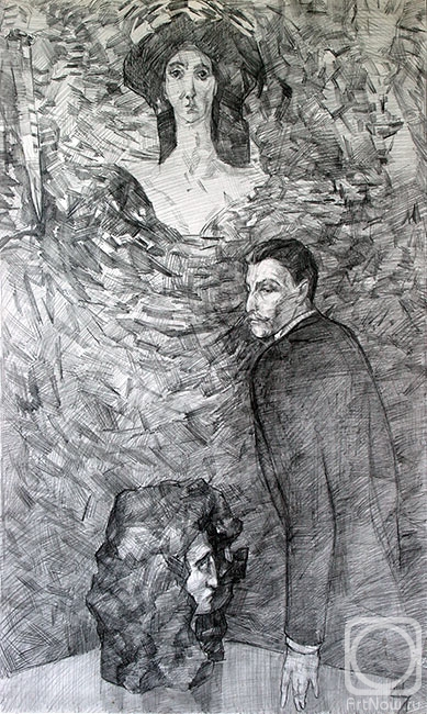 Kuznetsov Grigory. Vrubel (sketch for the painting)