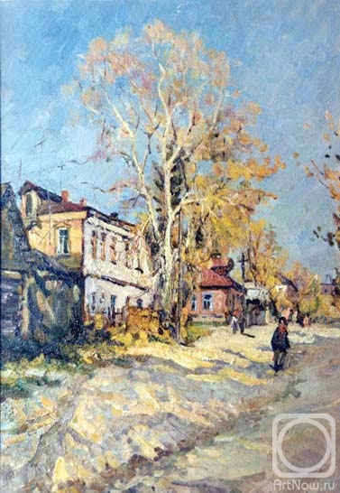 Fedorenkov Yury. Autumn in city. Dzerginskogo street in the Pavlovskiy Posad