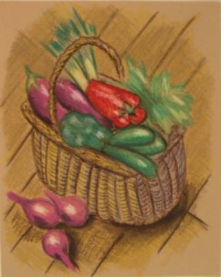 Copy 214 (basket with vegetables) (Vegetable Marrow). Lukaneva Larissa