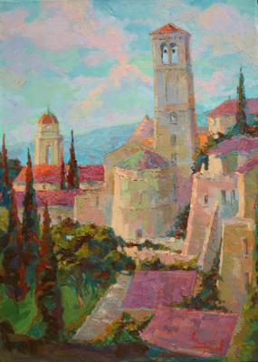 The awakening of Assisi. Bell ringing. Mirgorod Igor