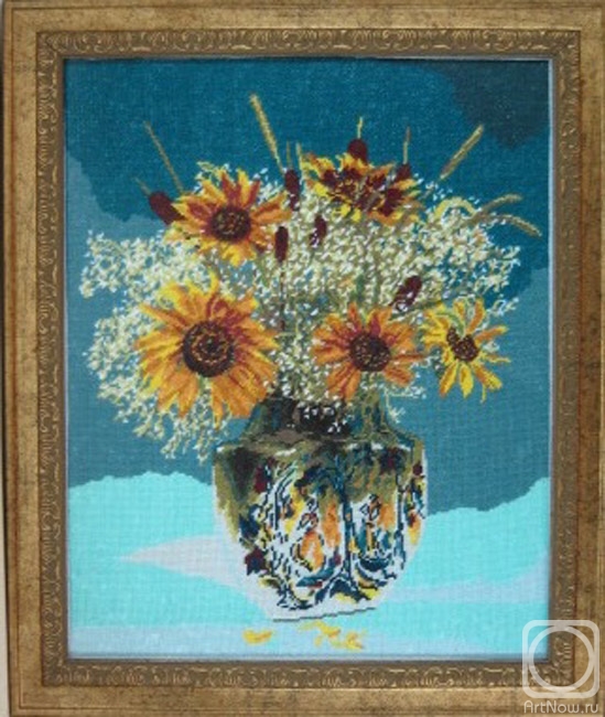 Gvozdetskaya Tatiana. Sunflowers in a vase